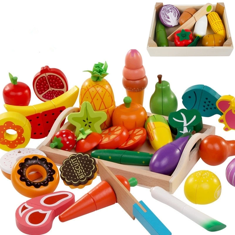 DIY Cute Wooden Cutting Fruit  - Kitchen Appliances Kids 评论和价格