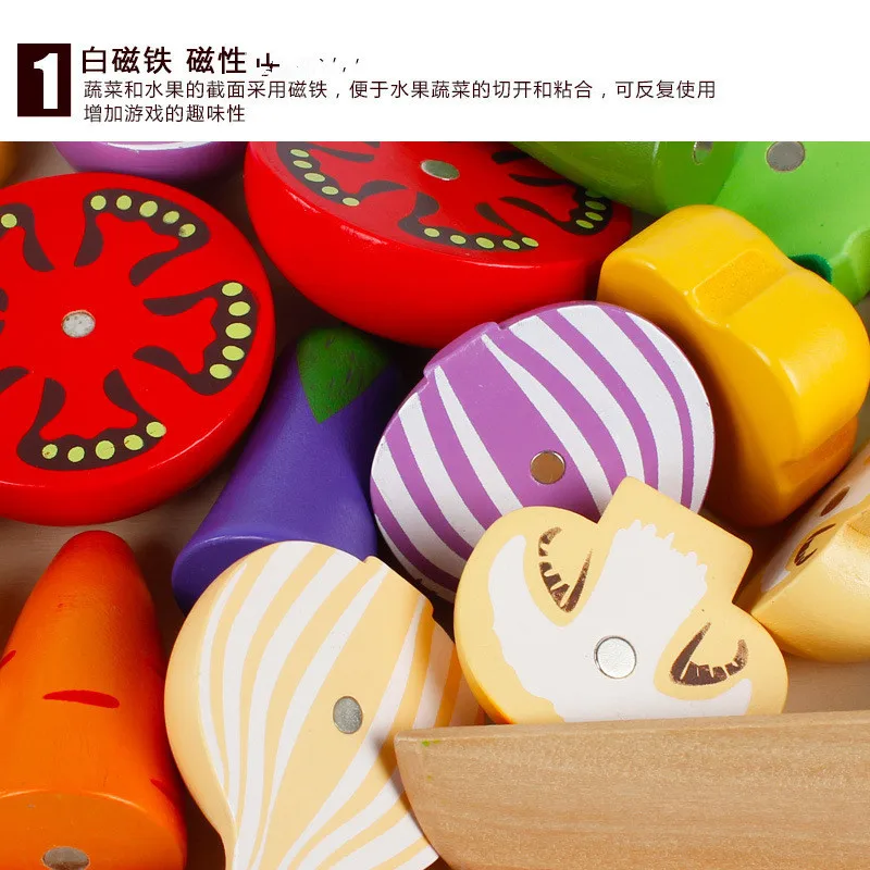 DIY Cute Wooden Cutting Fruit  - Kitchen Appliances Kids 评论和价格