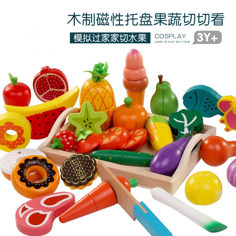 DIY Cute Wooden Cutting Fruit  - Kitchen Appliances Kids 评论和价格